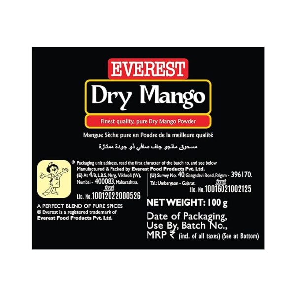 Everest Dry Mango Powder, 100g Pack Image 2