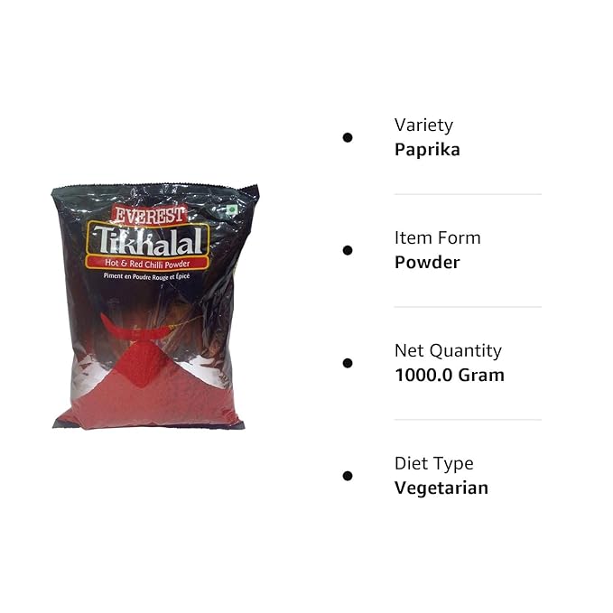 Everest Tikhalal Chilli Powder - Hot & Red, 1kg Pack Image 3 Everest Tikhalal Chilli Powder - Hot & Red, 1kg Pack Image 3