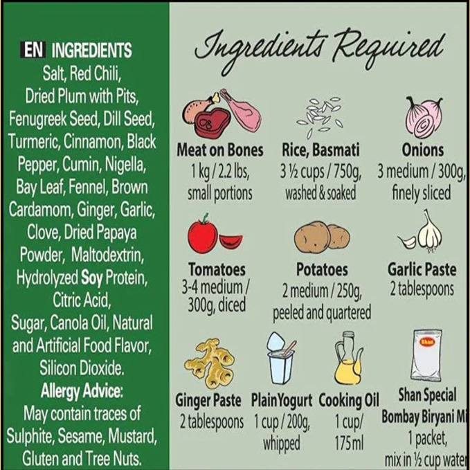 Shan Bombay Biryani Masala 50g Pack Image 2