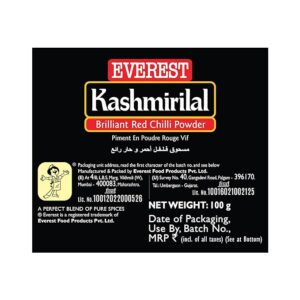 Everest Kashmirilal Brilliant Red Chilli Powder, 100g Pack Image 2
