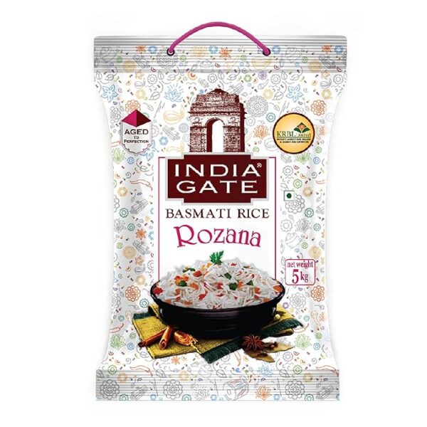 India Gate Basmati Rice Rozana 5kg Bag Image 1